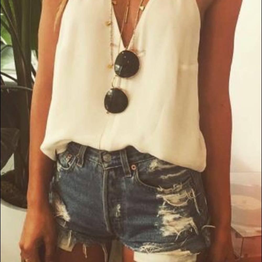 High Waist Bullhead Denim Shorts